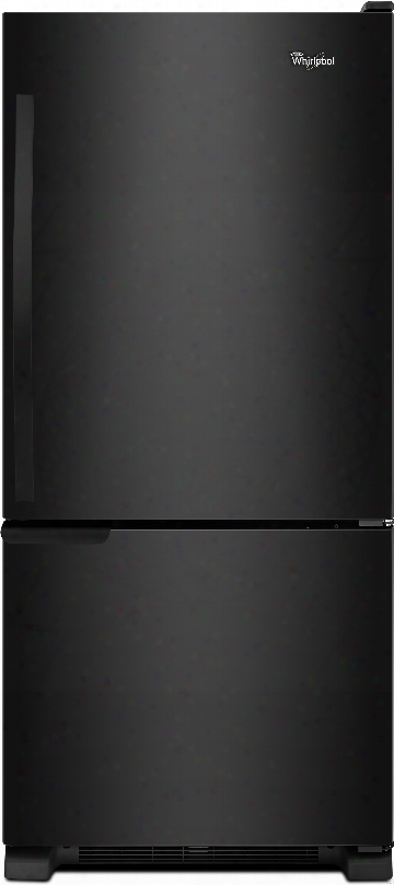Whirlpool Wrb119wfb B30 Inch Bottom-freezer Refrigerator With Freshflow Produce Preserver, Energy Star, Humidity Controlled Crisper Drawers, Spillguard Glass Shelves, Accu-chill System And 18.7 Cu. Ft. Capacity: Black