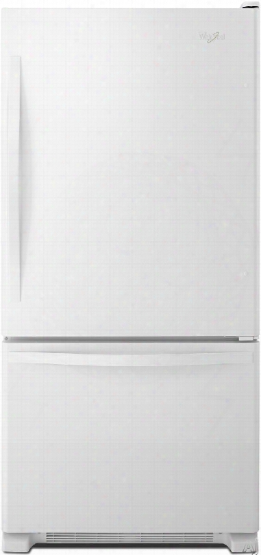 Whirlpool Wrb322dmbw 33 Inch Bottom-freezer Refrigerator With Freshflow Preserver, Accu-chill System, Adaptive Defrost, Spillguard Glass Shelves, Humidity Controlled Crispers, Led Lighting, Ice Maker And Energy Star Rated: White