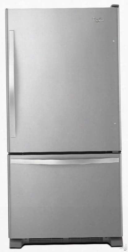 Whirlpool Wrb329dmb 30 Inch Bottom-freezer Refrigerator With 18.5 Cu. Ft. Capacity, 5 Spillguard Glass Shelves, Humidity Controlled Crispers,f Reshflow Produce Preserver, Accu-chill Temperature Management, Led Lighting And Energy Star Qualification