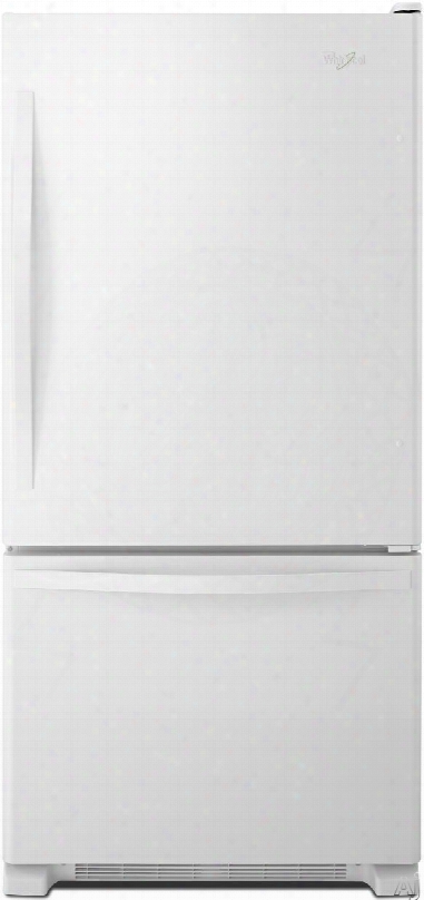 Whirlpool Wrb329dmbw 30 Inch Bottom-freezer Refrigerator With 18.5 Cu. Ft. Capacity, 5 Spillguard Glass Shelves, Humidity Controlled Crispers, Freshflow Produce Preserver, Accu-chill Temperature Management, Led Lighting And Energy Star Qualification: Whit