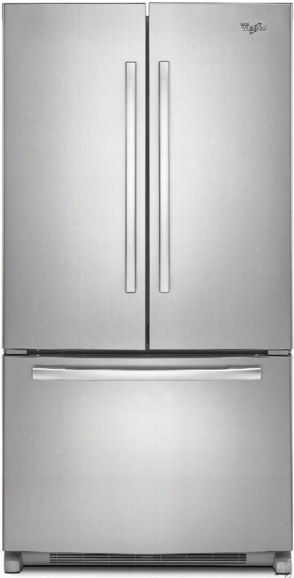 Whirlpool Wrf535swb 36 Inch French Door Refrigerator With 24.8 Cu. Ft. Capacity, 4 Frameless Glass Shelves, Gallon Door Storage, Humidity Controlled Crispers, Accu-chill Temperature Management System, Led Lighting, Energy Star And Interior Water Dispenser