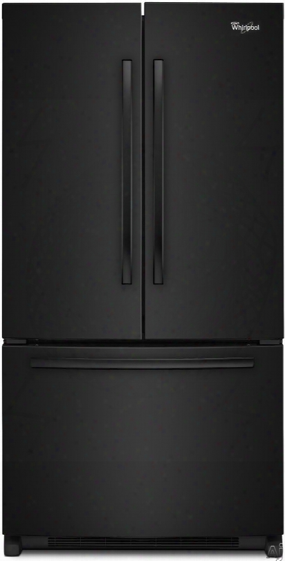 Whirlpool Wrf535swbb 36 Inch Frech Door Refrigerator With 24.8 Cu. Ft. Capacity, 4 Frameless Glass Shelves, Gallon Door Storage, Humiditty Controlled Crispers, Accu-chill Temperature Management System, Led Lighting, Energy Star And Nterior Water Dispense