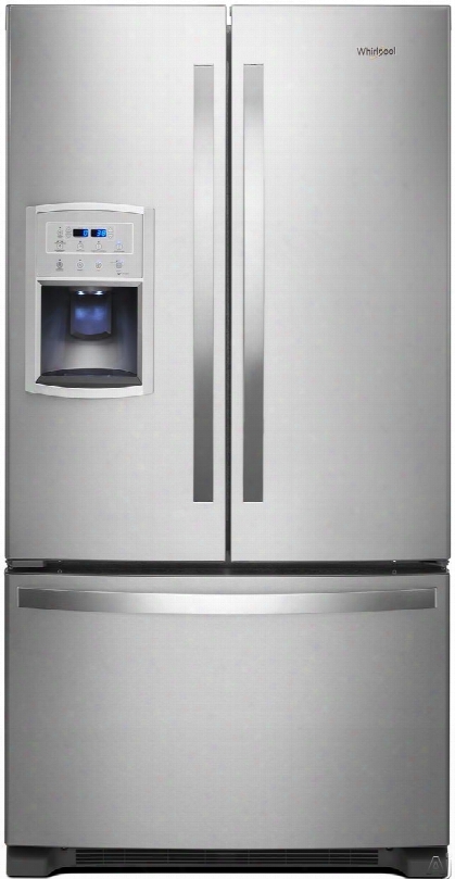 Whirlpool Wrf550cdhz 36 Inch Counter Depth French Door Refrigerator With Temperature-controlled Pantry, Humidity-controlled Crispers, External Dispenser, Factory-installed Ice Maker, Two-tier Freezer Storage, Gallon Door Bins, Led Lighting And Fast Cool O