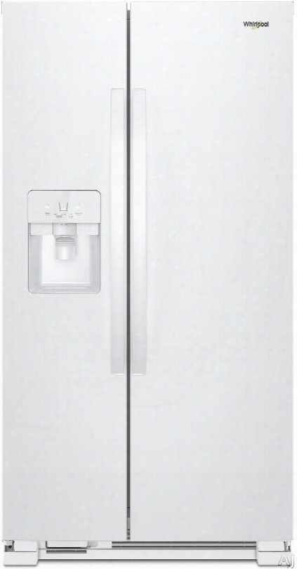 Whirlpool Wrs325sdhw 36 Inch Side-by-side Refrigerator With Can Caddy, Deli Drawer, Humidity-controlled Crispers, Frameless Glass Shelves, Adjustable Gallon Door Bin,s Led Interior Lighting, External Dispenser, Factory-installed Ice Maker And Adaptive Def