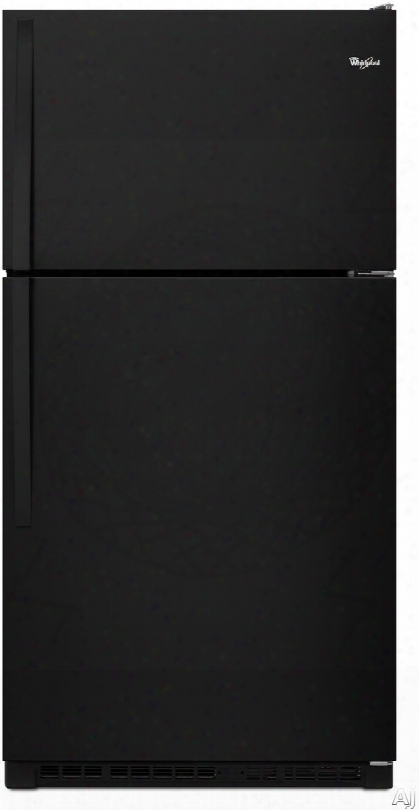 Whirlpool Wrt311fzdb 33 Inch Top-freezer Refrigerator With Frameless Glass Shelves, Flexi-slide␞ Bin, 5 Door Bins, Led Interior Lighting, 20.5 Cu. Ft. Capacity, Ez Connect Ice Maker Kit And Ada Compliant: Black