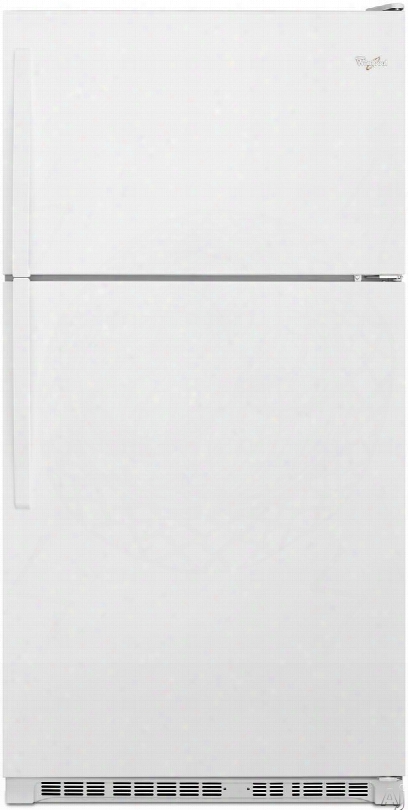 Whirlpool Wrt311fzdw 33 Inch Top-freezer Refrigerator With Frameless Glass Shelves, Flexi-slide␞ Bin, 5 Door Bins, Led Interior Lighting, 20.5 Cu. Ft. Capacity, Ez Connect Ice Maker Kit And Ada Compliant: White