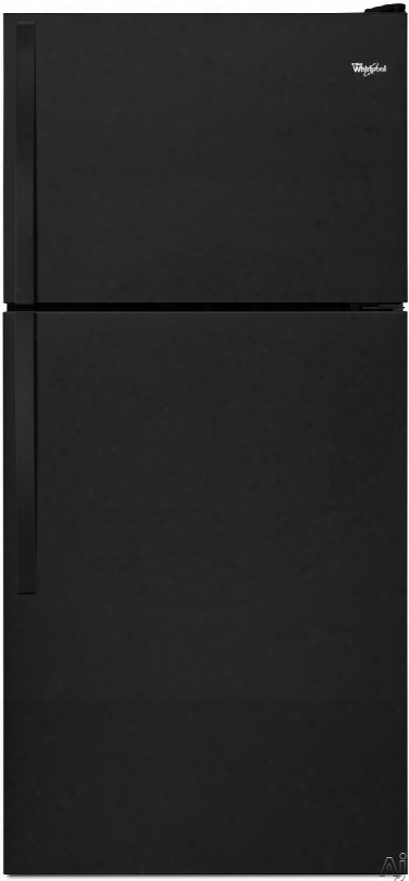 Whirlpool Wrt318fzd 30 Inch Top-freezer Refrigerator With 18.2 Cu. Ft. Capacity, Frameless Glass Shelves, Gallon Door Storage, Flexi-slide Bin, Clear Humidity-controlled Crispers, Electronic Temperature Controls And Ada Compliant: Black