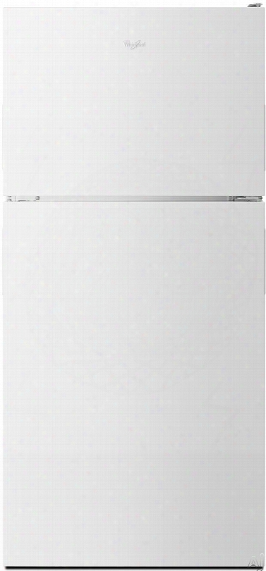 Whirlpool Wrt348fmew 30 Inch Top-freezer Refrigerator With 18 Cu. Ft. Capacity, 3 Frameless Glass Shelves, Gallon Door Storage, Smooth Glide Humidity Controlled Double Crispers, Electronic Temperature Controls, Energy Star Qualified And Internal Ice Maker