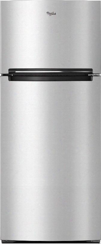 Whirlpool Wrt518szfg 28 Inch Top-freezer Refrigerator With Pocket Handles, Flexi-slide Bin, Gallon Door Storage, 17.6 Cu. Ft. Interior, Frameless Glass Shelving, 2 Humidity Controlled Crisper Drawers And Electronic Temperature Controls: Dolos Steel