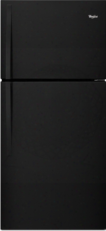 Whirlpool Wrt519szdb 30 Inch Top-freezer Refrigerator With Frameless Glass Shelving, Flexi-slide Bin, 2 Humidity Controlled Crisper Drawers, Gallon Door Storage, 19.2 Cu. Ft. Capacity, Led Lighting And Ada Compliant: Black