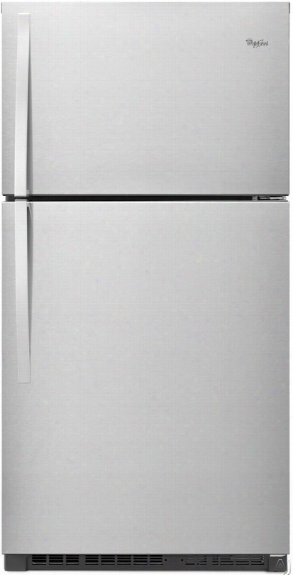 Whirlpool Wrt541szd 33 Inch Top-freezer Refrigerator With Flexi-slide Bin, Energy Star, Humidity Controlled Crisper Drawers, Gallon Door Storage, Led Interior Lighting, Ada Compliant And 21.3 Cu. Ft. Capacity