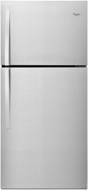 Whirlpool Wrt549szd 30 Inch Top-freezer Refrigerator With 19.2 Cu. Ft. Capacity, 2 Adjustable Frameless Glass Shelves, Gallon Door Storage, 2 Crisper Drawers, 1 Flexi-slide Drawer, Led Interior Lighting And Energy Star