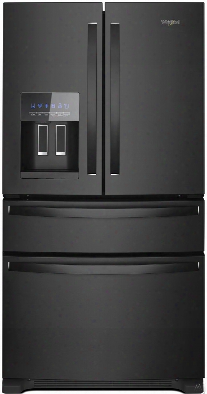 Whirlpool Wrx735sdhb 36 Inch 4-door French Door Refrigerator With Accu-chill␞, Measured Fill, Everydrop␞ Filtering, Tap Touch Controls, Led Lighting Ice And Water Dispenser,s Pillproof Glass Shelving, Gallon Door Bins, 24.5 Cu. Ft. Capacity, 