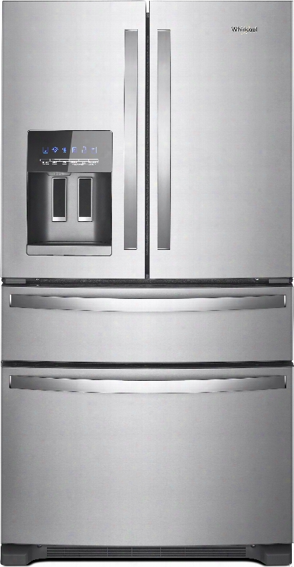 Whirlpool Wrx735sdhz 36 Inch 4-door French Door Refrigerator With Accu-chill␞, Measured Fill, Everydrop␞ Filtration, Tap Touch Controls, Led Lighting Ice And Water Dispenser, Spillproof Glass Shelving, Gallon Door Bins, 24.5 Cu. Ft. Capacity, 