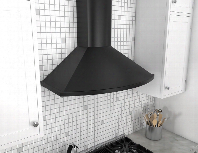 Zephyr Europa Savona Series Zsam90db 36 Inch Wall Mount Chimney Hood With Recirculating Option, Icon Touch Controls, Titanium Coating, Britestrip␞ Led And 685 Cfm: Black