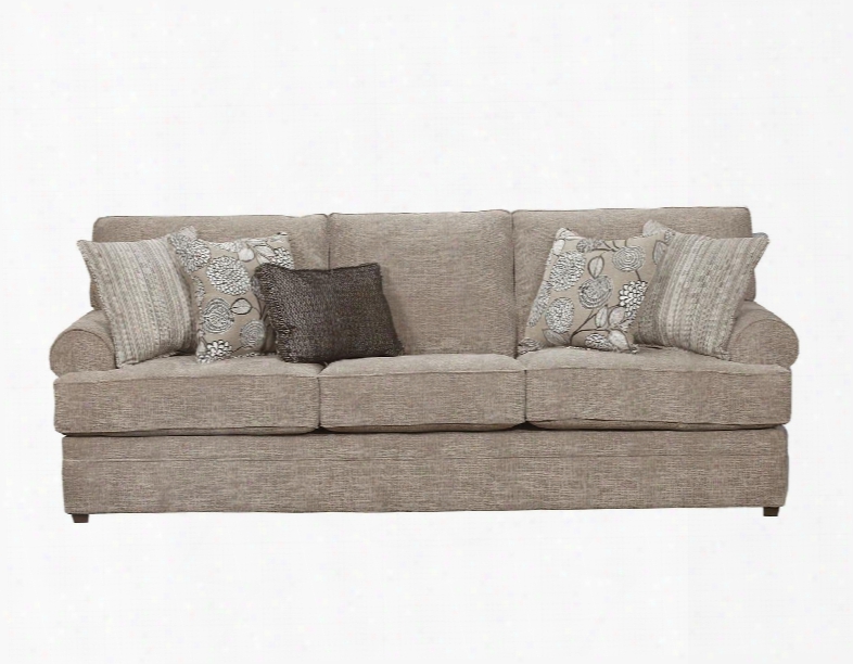 8530br-03 Macey Pewter 103" Sofa With Reversible Seat T-cushions Welted Rolled Arms High-density Foam Seat Cushions Hardwood Lumber Frame And Fabric