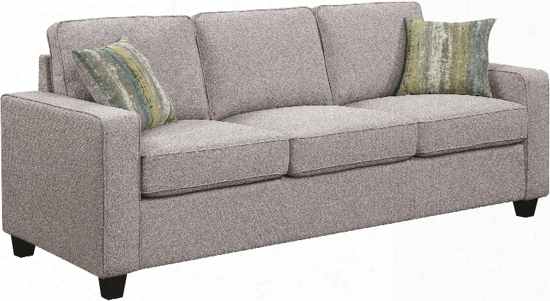 Brownswood Collection 506531 86" Sofa With Removable Cushions Accent Pillow Included Pocket Coil Seating Scaled Track Arms Solid Wood Tapered Legs And