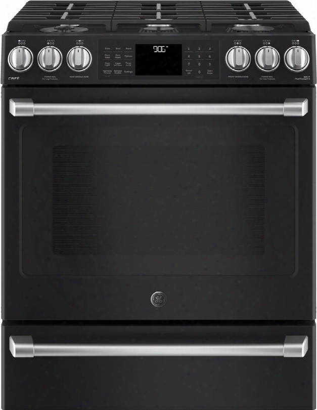 C2s986eelds 30" Slide In Front Control Dual Fuel Range With Warming Drawer 6 Sealed Burners 4.5 Cu. Ft. Oven Capacity In Black