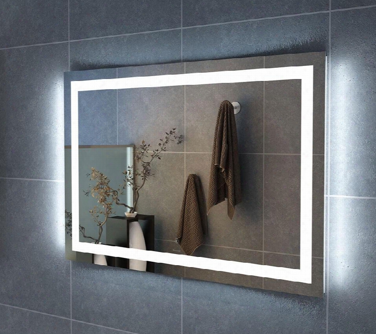 Carina Fmr-carina-4832-led 48" X 32" Illuminated Rectangle Led Mirror With Front Touch Sensor Switch Copper-free And