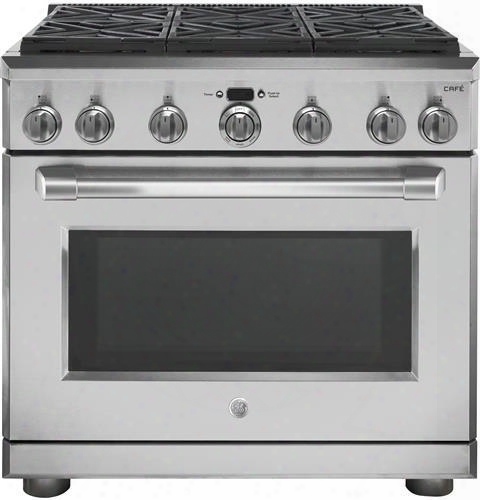 Cgy366selss 36" Professional Freestanding Gas Range With 6 Sealed Burners 6.2 Cu. Ft. Capacity Electronic Ignition In Stainless