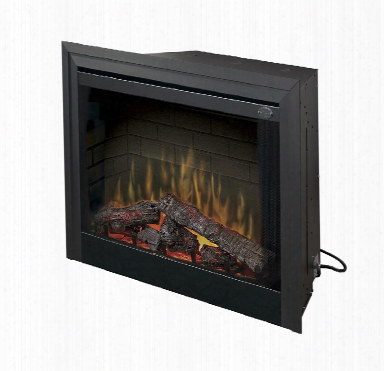 Deluxe Series Bf33dxp 33" Built-in Electric Firebox With Led Inner Glow Logs Supplemental Heat And Flame