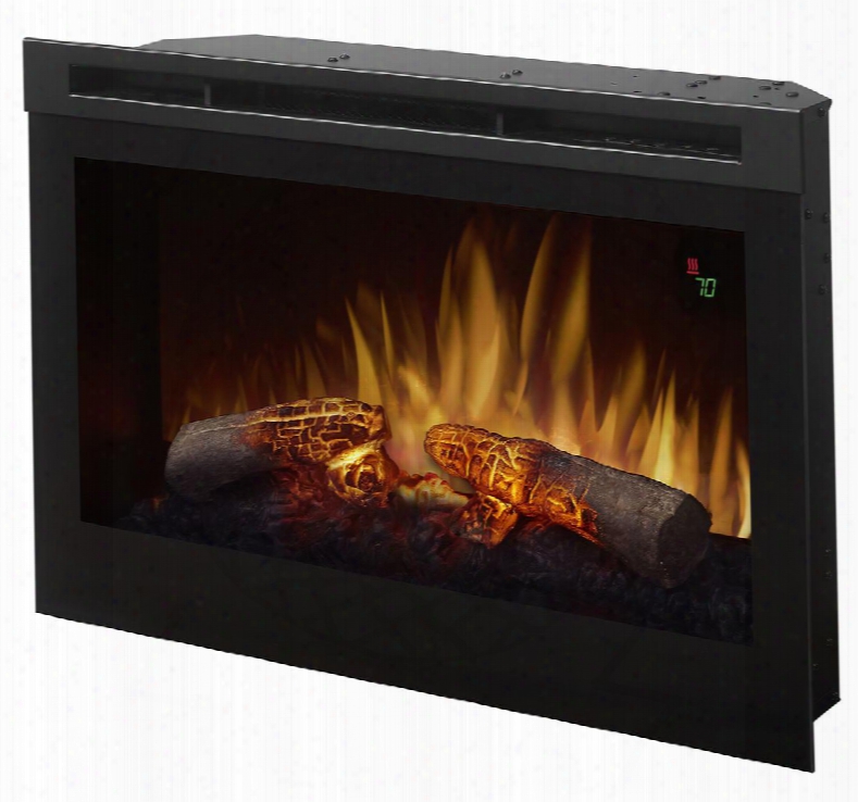 Dfr2551l 25" Plug-in Electric Firebox With Led Flame Ceramic Heat Multi-function Remote And Led Inner Glow