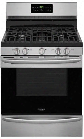 Fggf3047tf 30" Gas Range With 5 Cu. Ft. Capacity 4 Sealed Burners Customeflex Cooktop With Griddle And Oval Burners Smudge-proof Stainless Steel And Quick