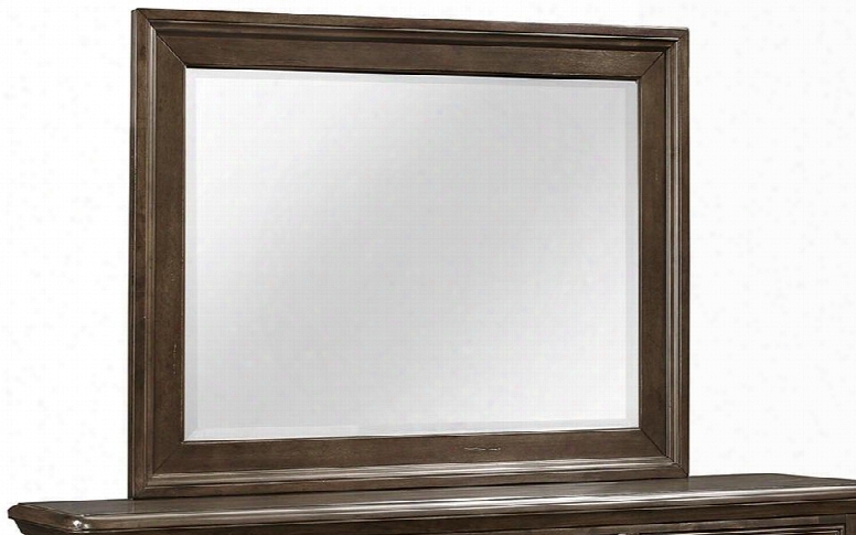 Ives Collection 205254 46" X 36" Mirror With Beveled Edges Asian Hardwood Construction And Acacia Veneer Materials In Antique Mink