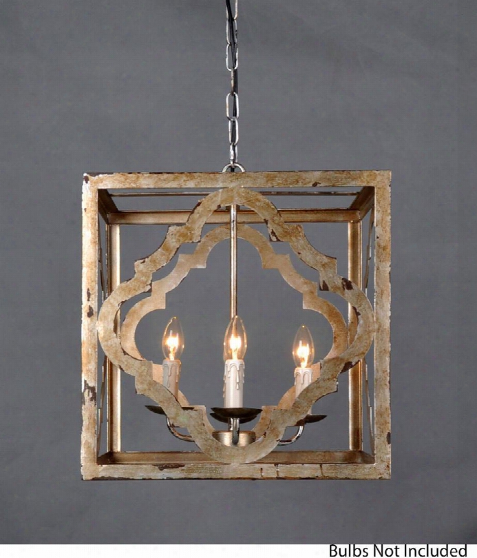 Lr6160-18 18" Chandelier With 4 Lights Supports E12 Bulb With Max 40 Watts And Iron And Chinese Crystal Construction In