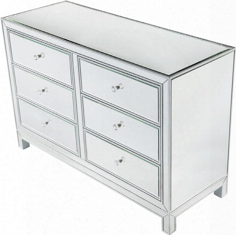 Mf72017 Dresser 6 Drawers 48"w X 18"d" X 32"h In Antique Silver