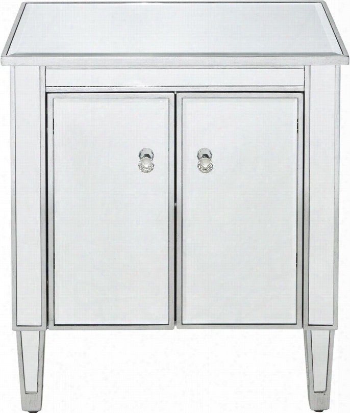 Mf72020 Nightstand 2 Doors 24"w X 16"d X 26"h In Antique Silver