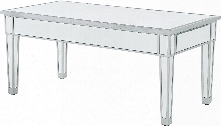 Mf72021 Coffee Table 40"w X 20"d X 18"h In Antique Silver