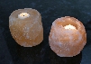 AMC4-95000 Natural Crystal Himalayan Salt Candle Holder - Set of