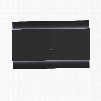 Lincoln 2.2 Collection 84053 87" TV Panel with LED Lights and Unique Paint in Black Gloss and Black