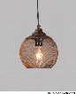 LR6359-07 7" Pendant with 1 Light and Iron Construction in Antique Brown with Spotted Gold