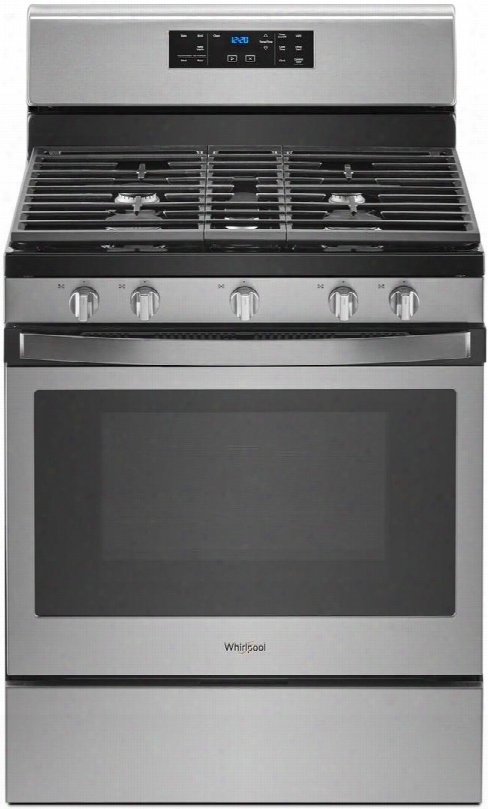 Wfg525s0hz 30" Freestanding Gas Range With 5 Sealed Burners 5 Cu. Ft. Oven Capacity Self-clean 3 Piece Grates And L Viewi Ng Window In Fingerprint