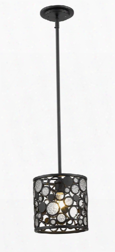 Ariell 450mp-brz 8" 1 Light Mini Pendant Contemporary Utilitarian Nautical Coastalhave Steel Frame With Bronze Finish In