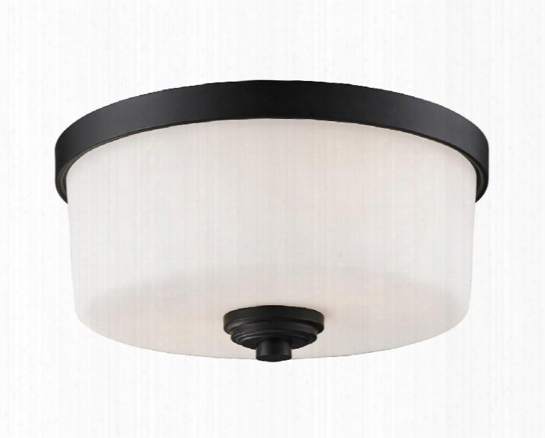 Arlington 220f2 12.25" 2 Light Flush Mount Regional Tuscanhave Steel Frame With Bronze Finish In Matte