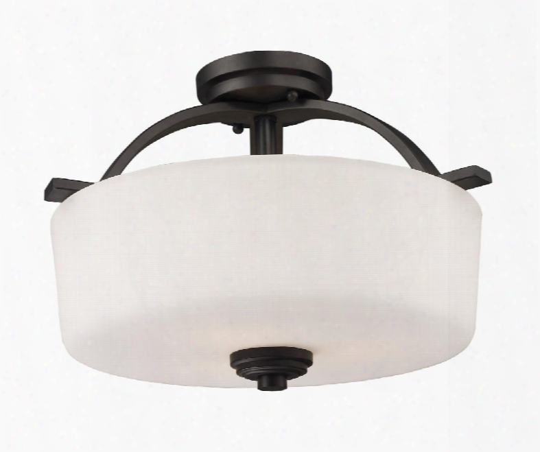 Arlington 220sf 15.63" 3 Light Semi-flush Mount Regional Tuscanhave Steel Frame With Bronze Finish In Matte