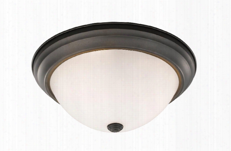 Athena 4001f15-mo-brz 15" 3 Light Flush Mount Classic Traditionalhave Steel Frame With Bronze Finish In Matte