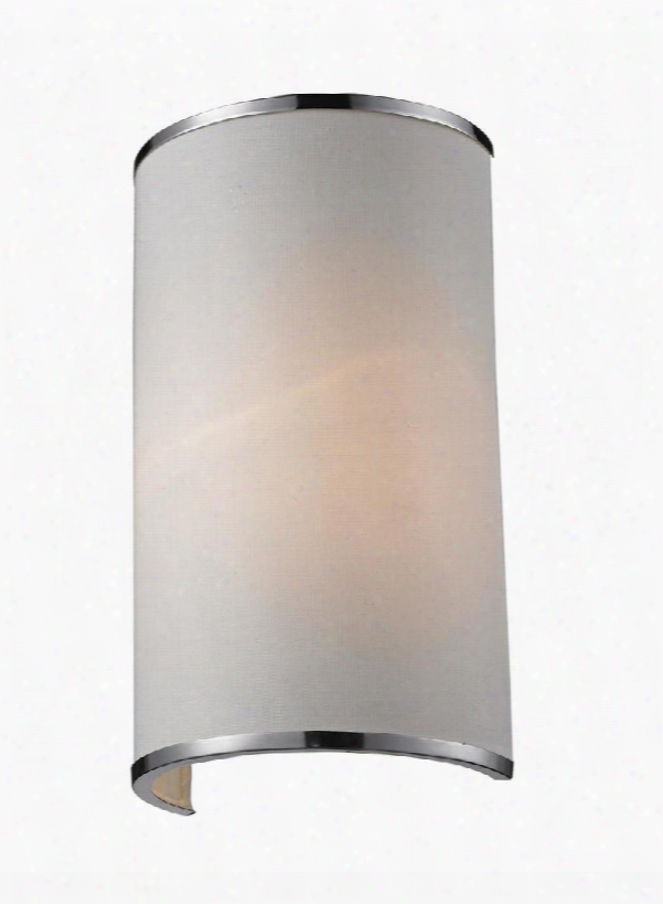 Cameo 164-1s 6.63" 1 Light Wall Sconce Contemporary Metropolitanhave Steel Frame With Chrome Finish In White