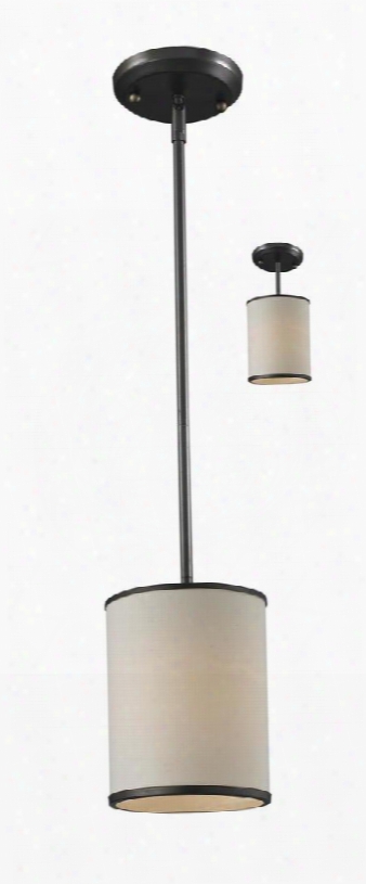 Cameo 165-6 6" 1 Light Convertible Pendant Contemporary Metropolitanhave Steel Frame With Factory Bronze Finish In Cr Me