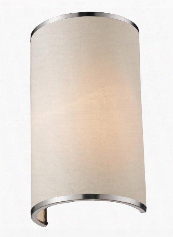 Cameo 183-1s 6.63" 1 Light Wall Sconce Contemporary Metropolitanhave Steel Frame With Brushed Nickel Finish In White