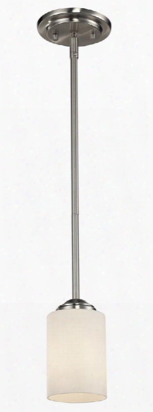 Cardinal 434-mp-bn 5" 1 Light Mini Pendant Transitional Fusionhave Steel Frame With Brushed Nickel Finish In Matte