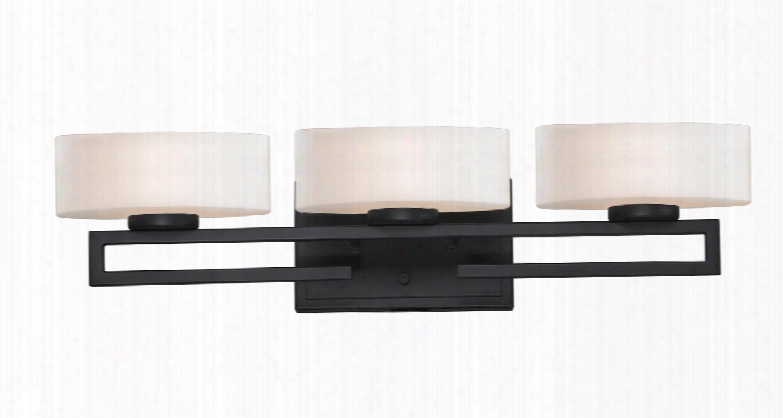 Cetynia 3012-3v-led 24.375" 3 Light Vanity Light Midcentury Modern Art Modernehave Steel Frame With Bronze Finish In Matte