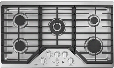 Cgp9536slss 36" Built In Gas Cooktop With 20000 Btu Tri-ring Burner Heavy Cast Edge-to-edge Grates White Led Backlit Heavy-duty Knobs And Control Lock