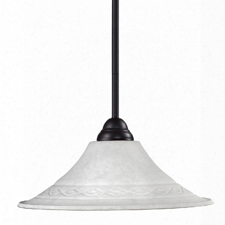 Cobra 2114mp-brz-fwm16 16" 1 Light Pendant Regional Spanish Billiardhave Steel Frame With Bronze Finish In White