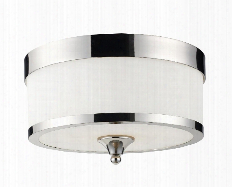 Cosmopolitan 307f-ch 13" 3 Light Flush Mount Contemporary Metropolitanhave Steel Frame With Chrome Finish In Matte