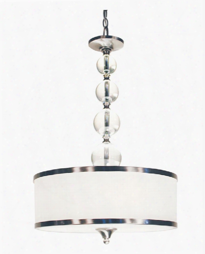 Cosmopolitan 308p-bn 18" 3 Light Pendant Contemporary Metropolitanhave Steel Frame With Brushed Nickel Finish In Matte
