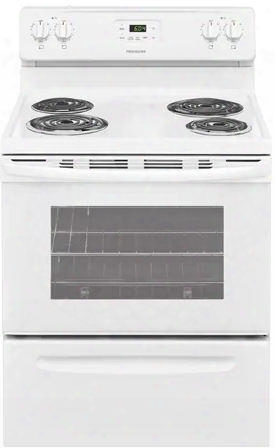 Ffef3012tw 30" Electric Range With Electronic Kitchen Timer 1 Oven Incandescent Lighting 4.8 Cu. Ft. Oven Capacity Hot Surface Indicator Light In